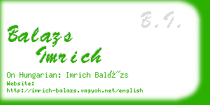 balazs imrich business card